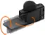 Left. Sony - ZV-1F Vlog Camera for Content Creators and Vloggers - Black.