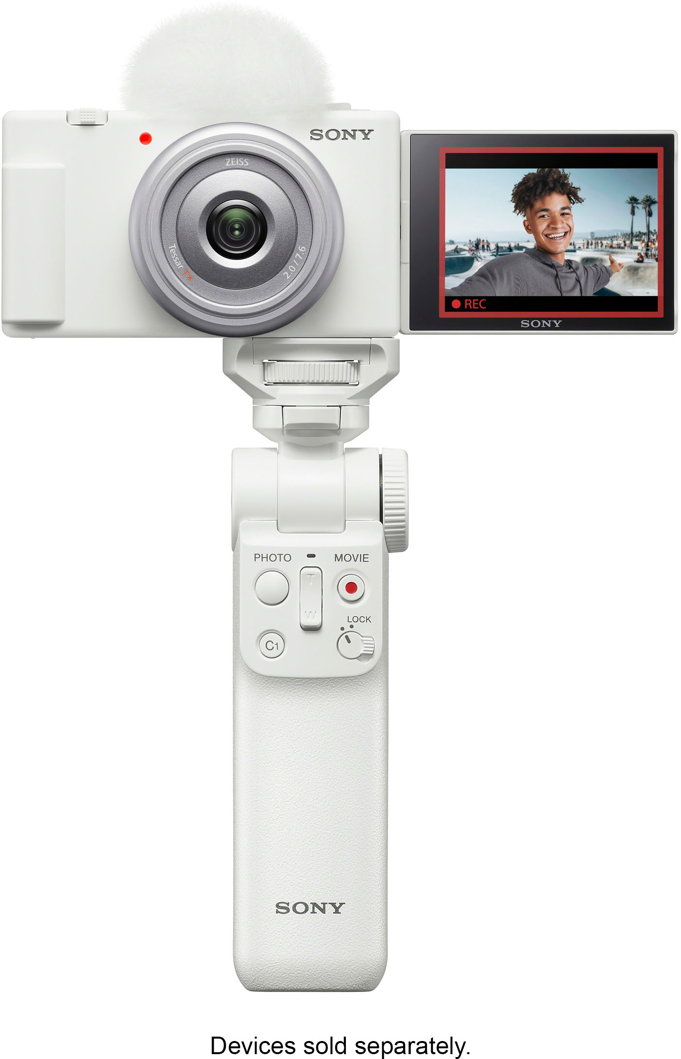 Cámara Sony Zv 1F para Vlogging con Kit de Accesorios para Vlogger Blanco I  Oechsle - Oechsle
