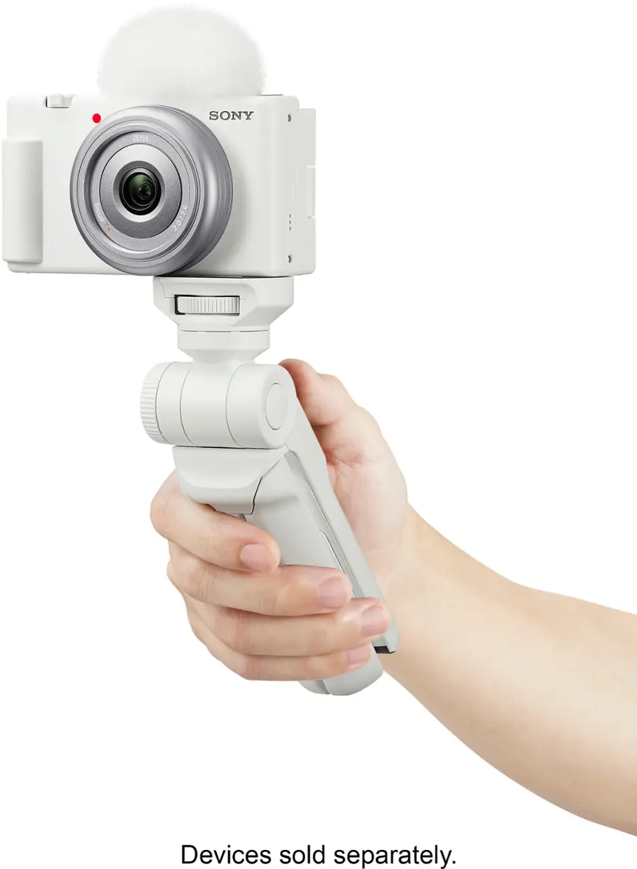 Alt View 15. Sony - ZV-1F Vlog Camera for Content Creators and Vloggers - White.