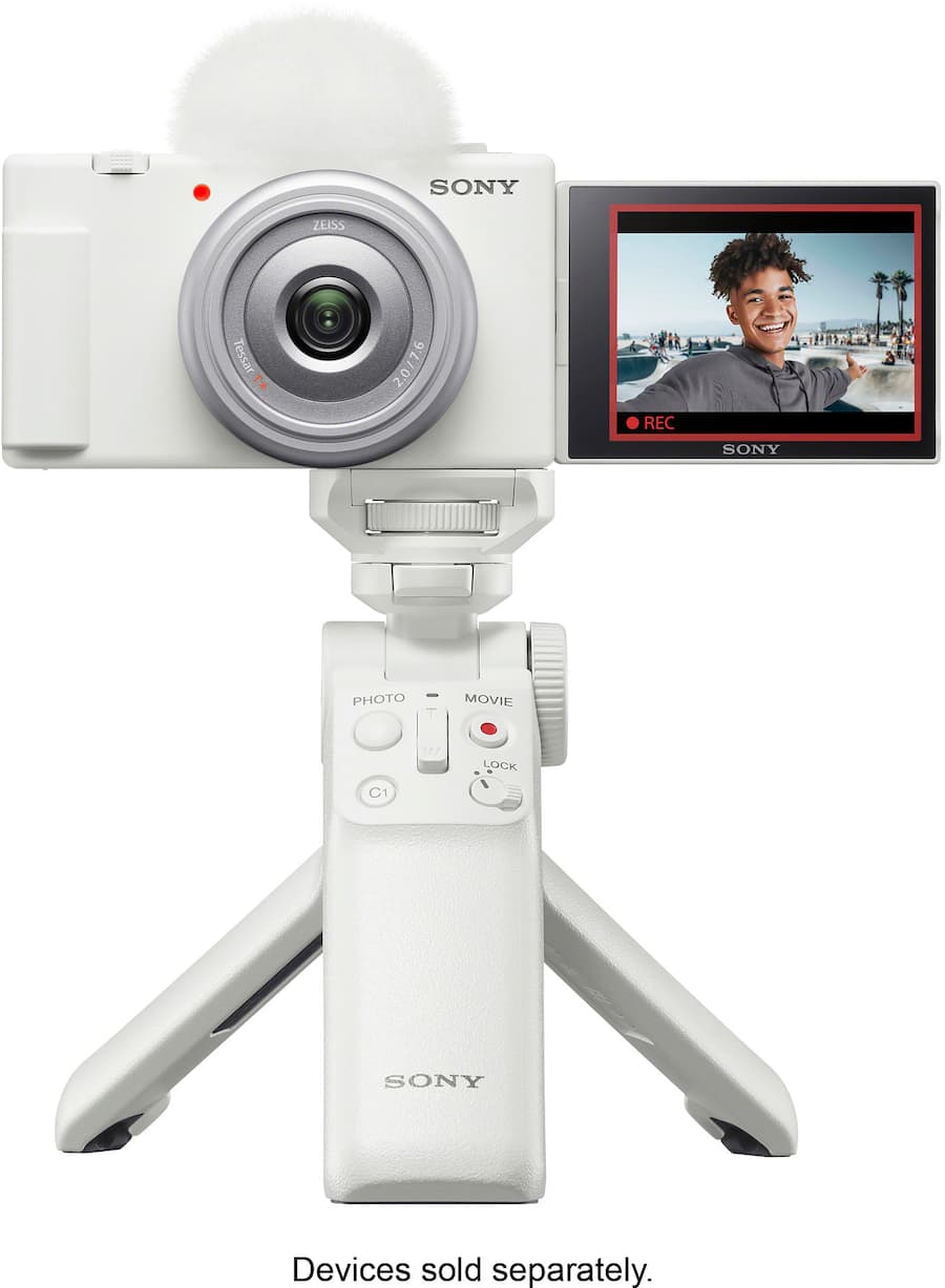 Sony ZV 1F Vlog Camera for Content Creators and Vloggers White Sony ZV 1F Vlog Camera for Content Creators and Vloggers White