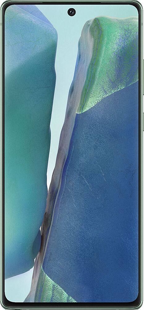 Left. Samsung - Pre-Owned Galaxy Note20 5G 128GB (Unlocked) - Mystic Green.