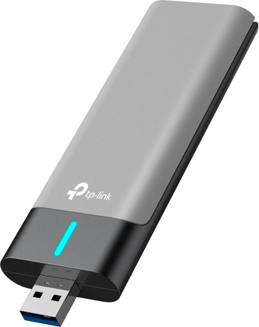 Front. TP-Link - Archer TX20UH AX1800 Dual-Band Wi-Fi 6 USB 3.0 Adapter - Space Gray.