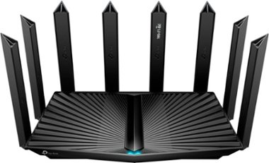 TP-Link - Archer AXE7800 Tri-Band Wi-Fi 6E Router - Black - Front_Zoom