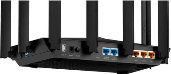 Alt View Zoom 12. TP-Link - Archer AXE7800 Tri-Band Wi-Fi 6E Router - Black.