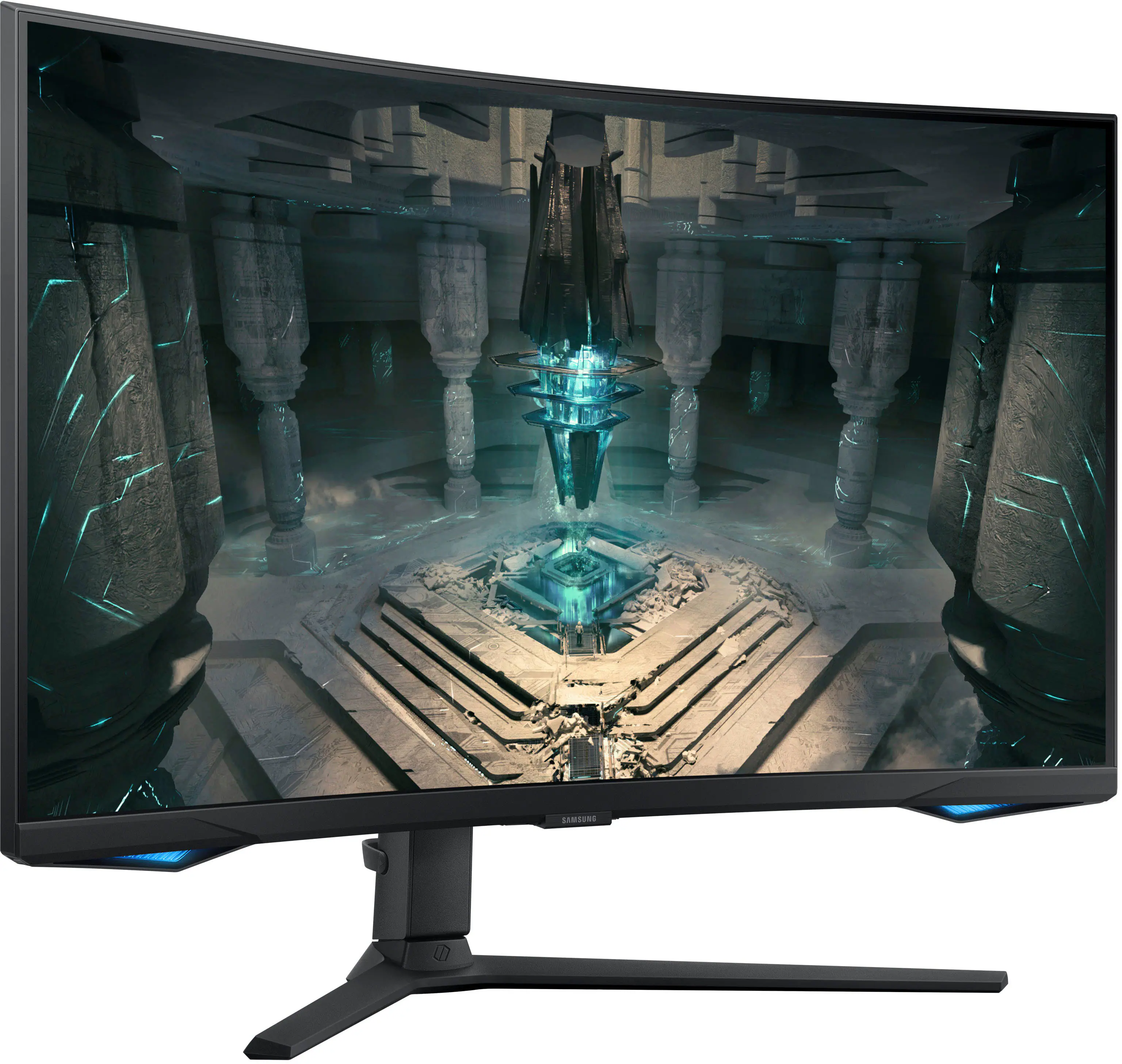 Alt View 11. Samsung - Odyssey G6 32” Curved QHD FreeSync Premium Pro Smart 240Hz 1ms Gaming Monitor with HDR600 (DisplayPort, HDMI, USB 3.0) - Black.