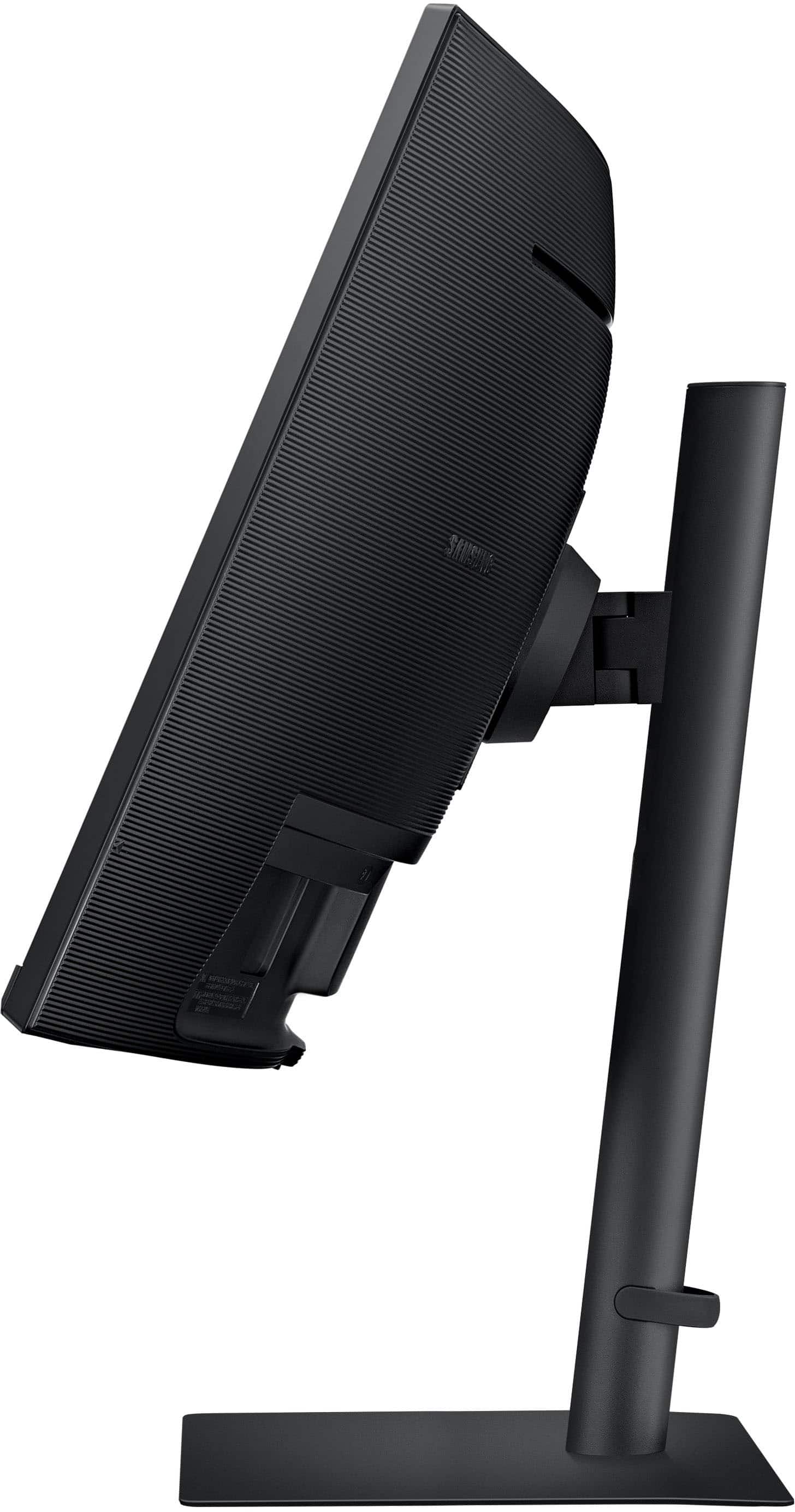 Alt View 24. Samsung - ViewFinity S6 34" Ultra Wide 1000R Curved QHD FreeSync Monitor with HDR10 (DisplayPort, HDMI, USB, USB-C) - Black.