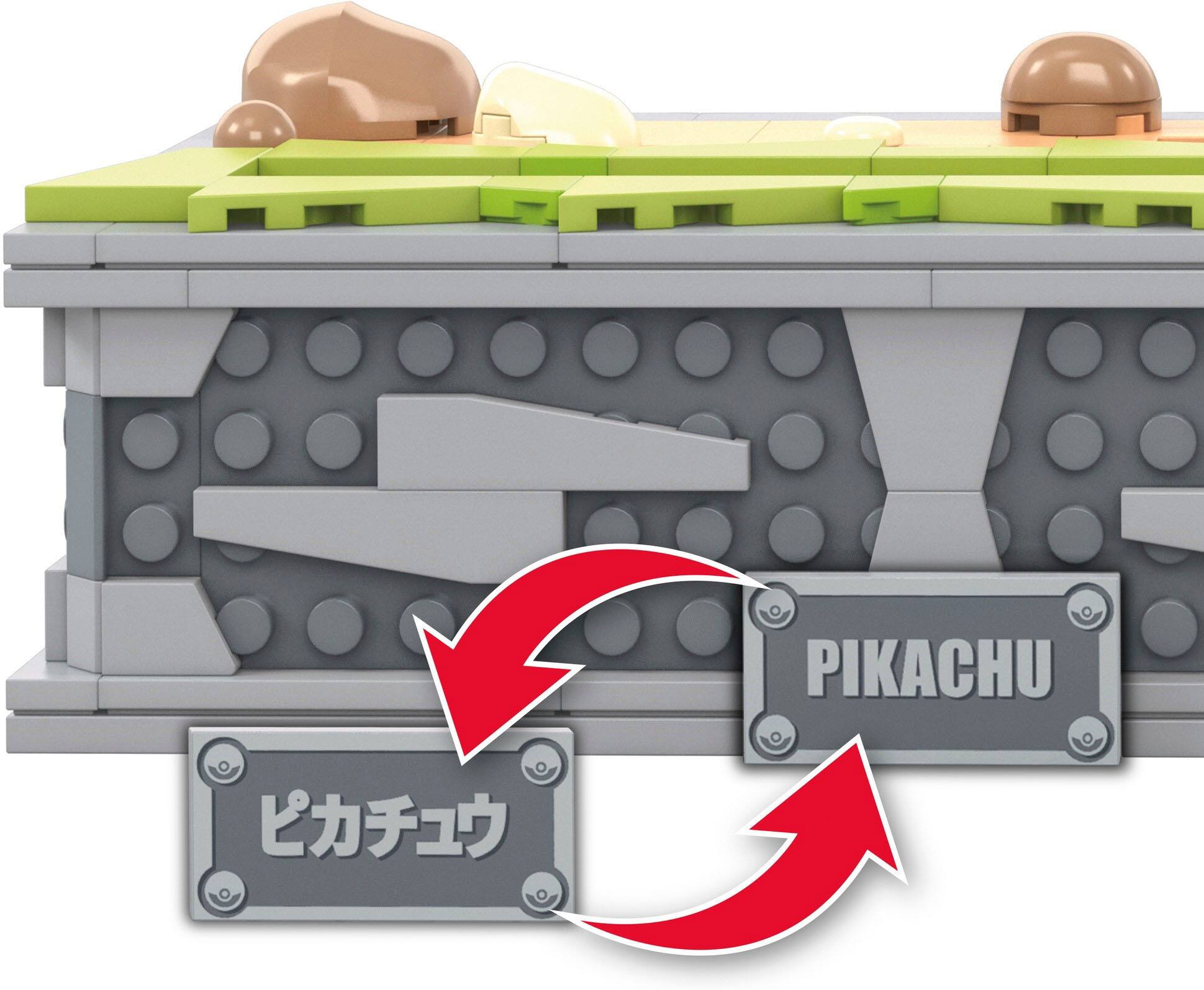 Alt View 11. Pokémon - MEGA Pokémon Motion Pikachu Building Brick Set with Mechanized Motion - Yellow.