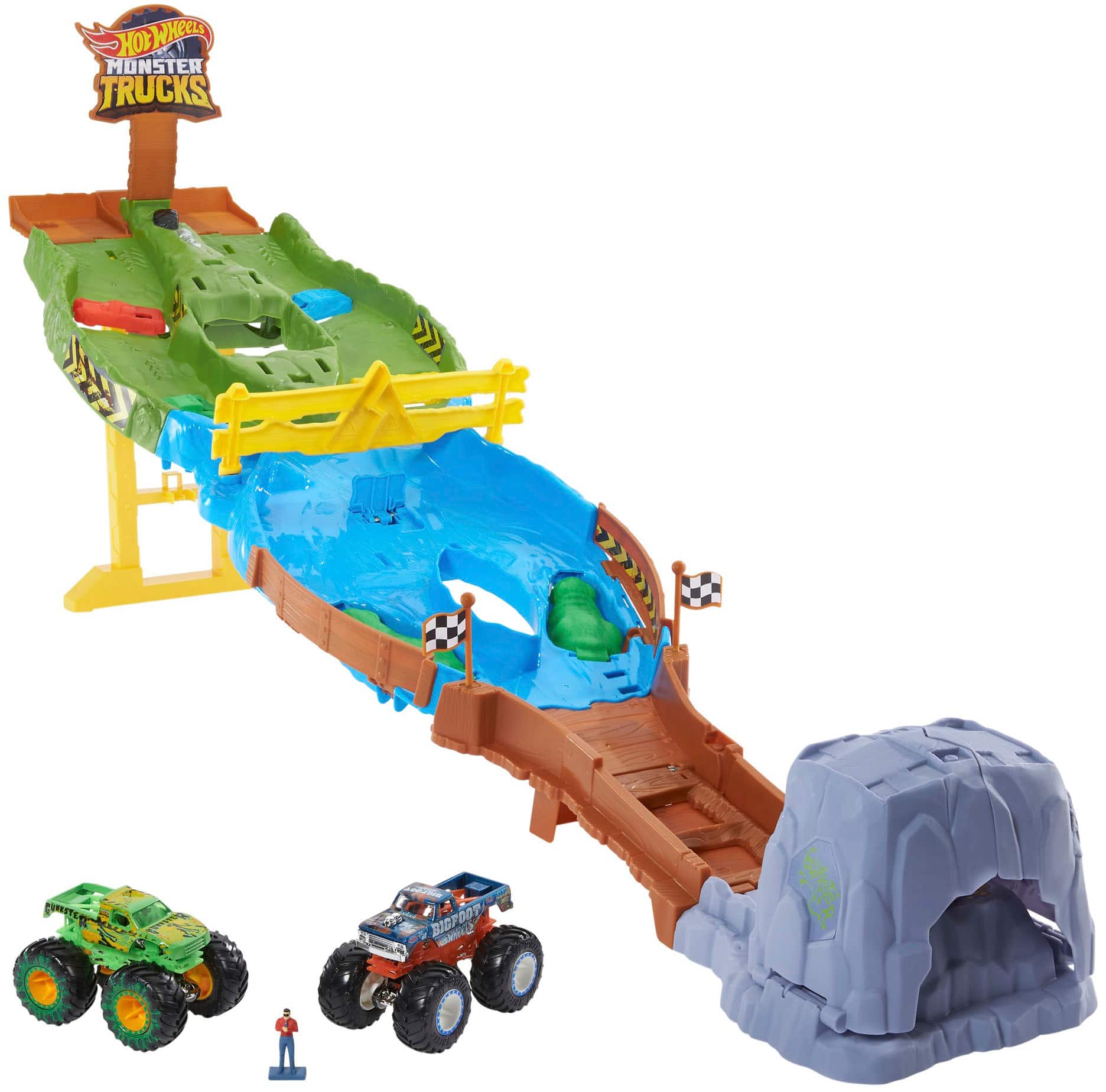 Hot Wheels Monster Trucks Wreckin' Raceway Playset  - Best Buy