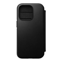 Nomad - Leather Folio Case Apple iPhone 14 Pro - Black - Front_Zoom