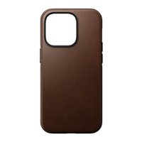 Nomad - Leather Case for Apple iPhone 14 Pro - Brown - Front_Zoom