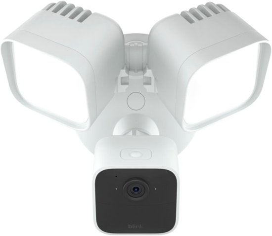Front Zoom. Blink - Outdoor Wired 1080p Security Camera with Floodlight - White.