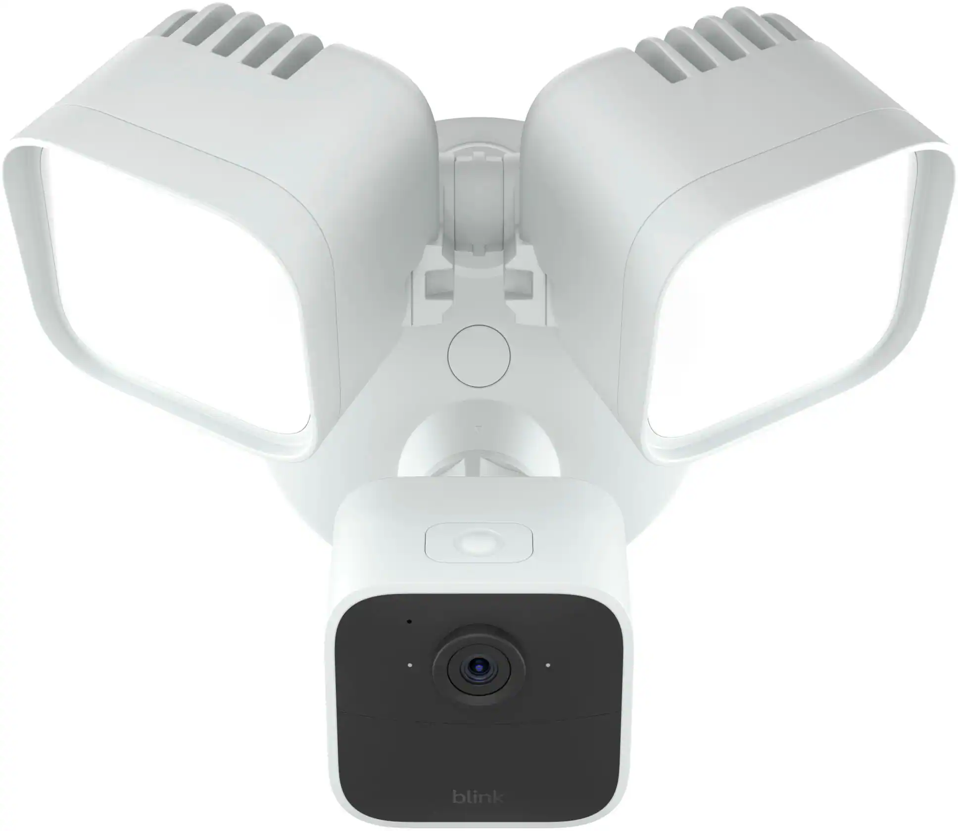 Front. Blink - Outdoor Wired 1080p Security Camera with Floodlight - White.