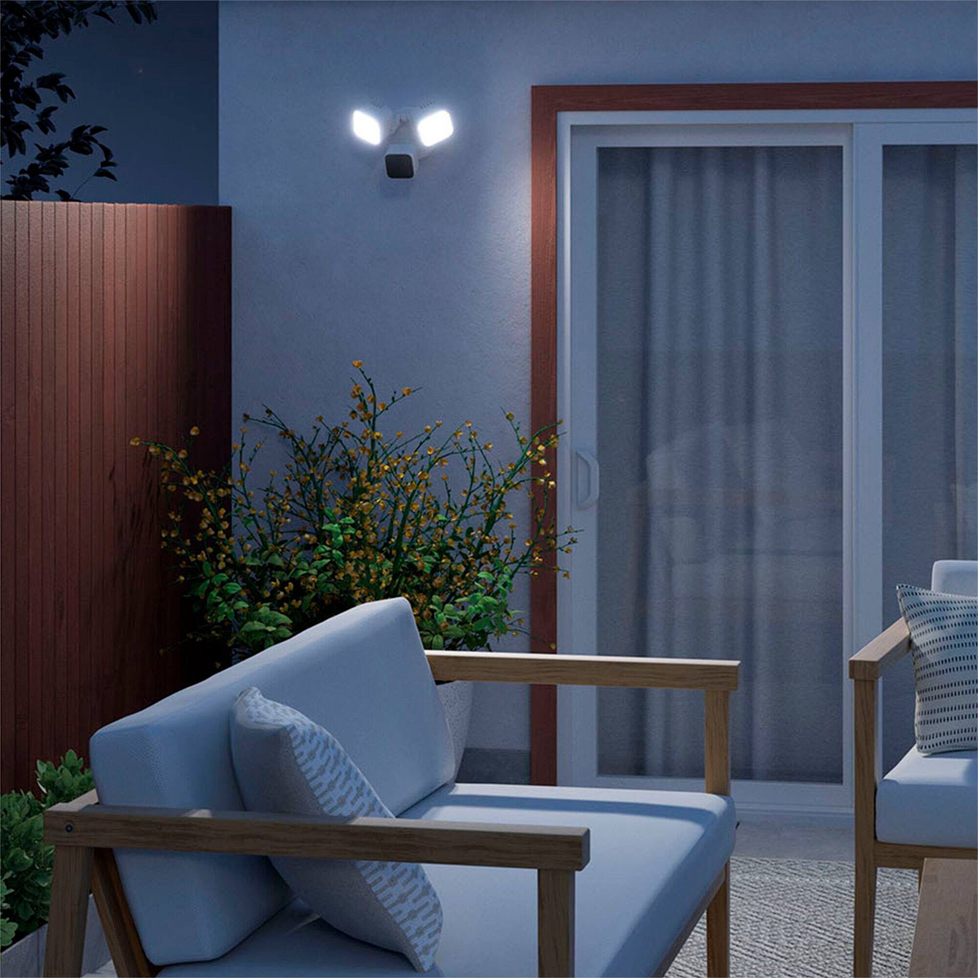 Alt View 13. Blink - Outdoor Wired 1080p Security Camera with Floodlight - White.