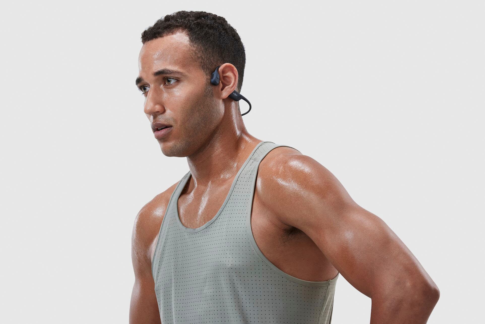 Alt View 12. Shokz - OpenRun Pro Mini Premium Bone Conduction Open-Ear Sport Headphones - Black.