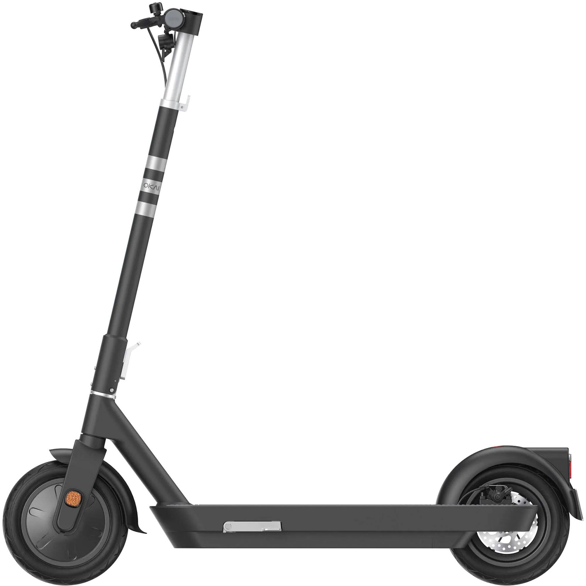 Alt View 11. OKAI - NEON Pro Foldable Electric Scooter w/ 50 Miles Max Operating Range & 20 mph Max Speed - Black.