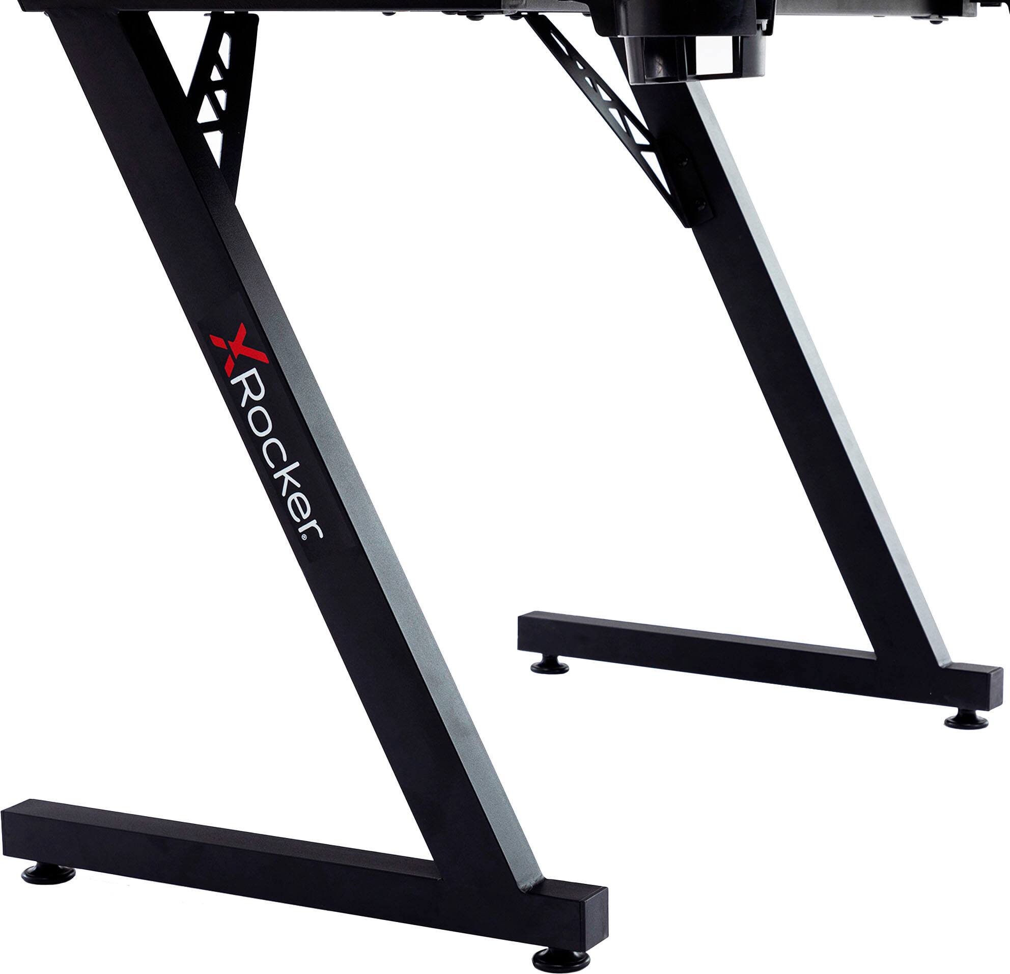 Alt View 17. X Rocker - Cobra Gaming Desk with RGB Lighting - Black.