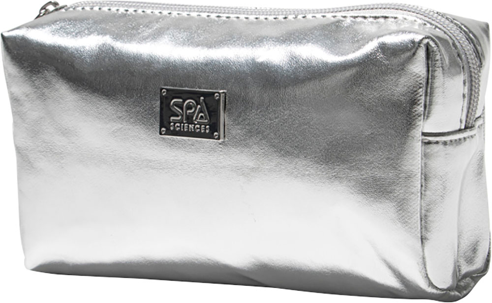 Silver Makeup Bag Branded Spa Sciences