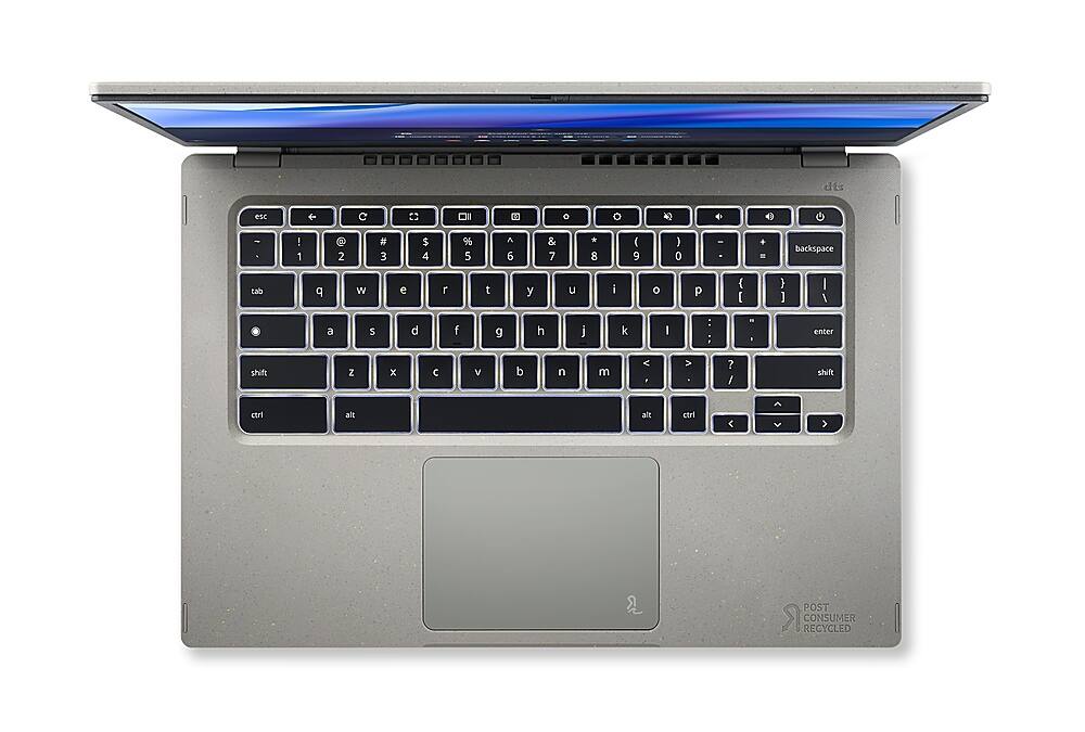 Alt View 12. Acer - Vero 514 Chromebook Green PC Laptop - 14" FHD IPS - Intel Core i3 -1215U - 8GB LPDDRX Memory - 128GB SSD - Gray.