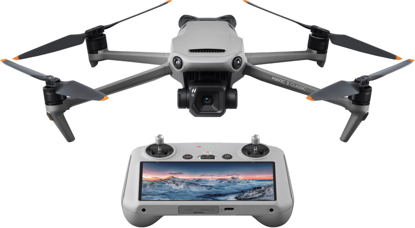 DJI - Mavic 3 Classic and Remote Controller with Built-in Screen - Gray