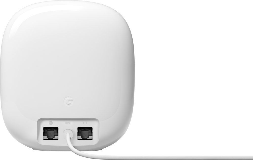 Angle. Google - Geek Squad Certified Refurbished Nest Wifi Pro 6e AXE5400 Mesh Router - Snow.