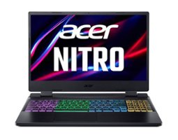 Acer - Nitro 5 15.6" QHD IPS 165Hz Gaming Laptop- Intel Core i7-12700H, NVIDIA GeForce RTX 3070 Ti 2TB PCIe Gen 4 SSD - Obsidian Black - Front_Zoom