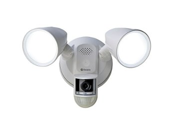 Swann - Outdoor Floodlight 4K Security Surveillance Camera with FREE Local Storage - White - Front_Zoom