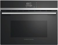 Fisher & Paykel - 24 in. Built-In Single Electric Wall Convection Wall Oven - Black - Front_Zoom