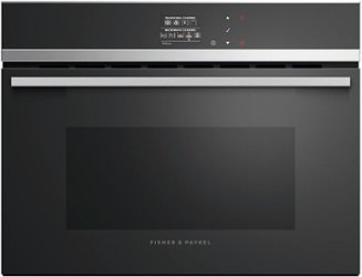Fisher & Paykel - 24 in. Built-In Single Electric Wall Convection Wall Oven - Black - Front_Zoom