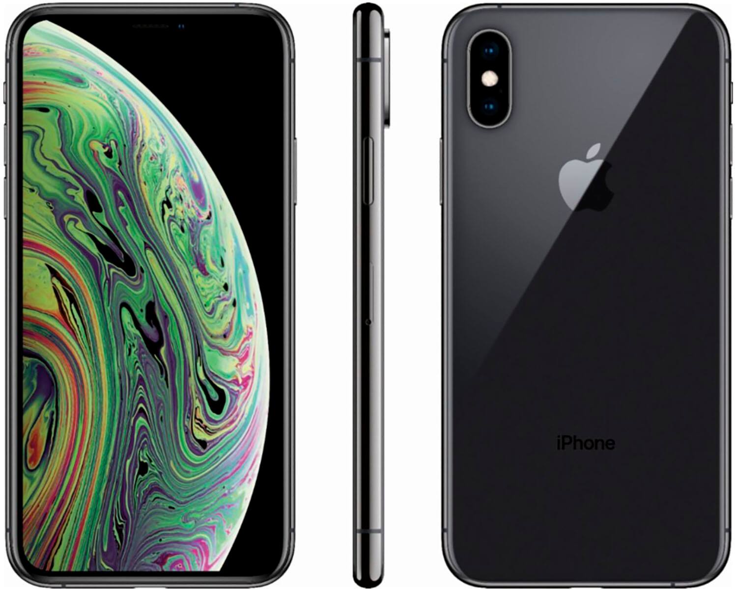 Alt View 2. Apple - Pre-Owned iPhone XS 64GB (Unlocked) - Space Gray.