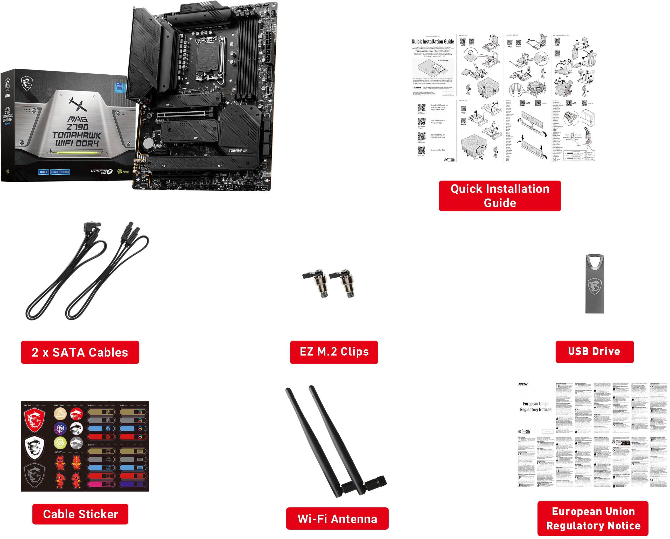 MSI MAG Z790 TOMAHAWK WIFI DDR4 Socket 1700 USB 3.2 Intel Motherboard Black  MAG Z790 TOMAHAWK WiFi DDR4 - Best Buy