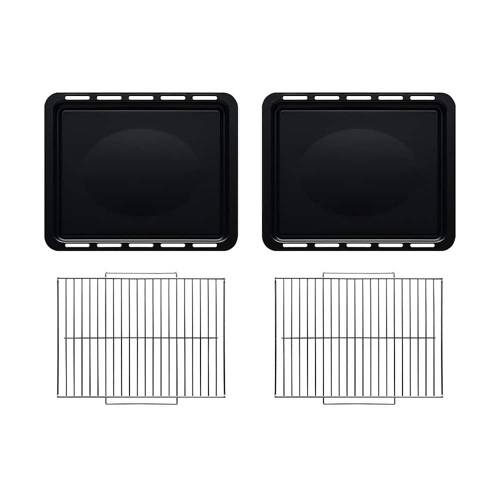 Left. Panasonic - HomeCHEF .7 Cu. Ft. 7-in-1 Compact Oven with Steam and Convection - Black.