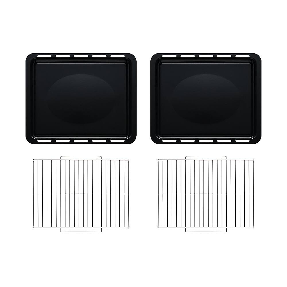 Left. Panasonic - HomeCHEF .7 Cu. Ft. 7-in-1 Compact Oven with Steam and Convection - Black.