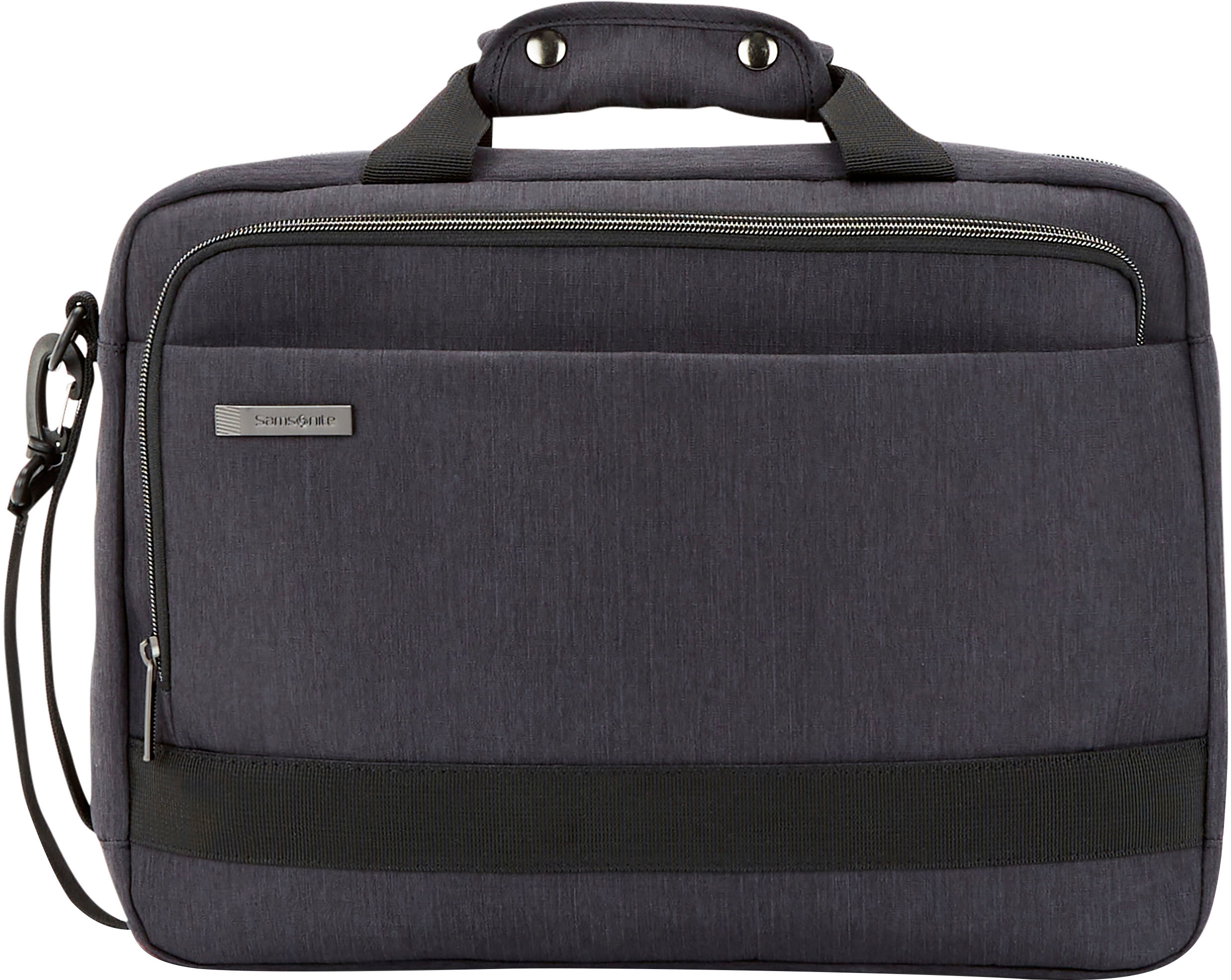 Left View: Samsonite - Aramon NXT Laptop Shuttle Bag for 17" Laptop - Black