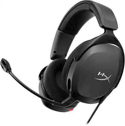 Front. HyperX - Cloud Stinger 2 Core Wired Gaming Headset for PC - Black.