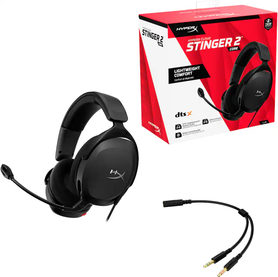 HyperX Cloud Stinger Core Wired Gaming Headset for PC Black