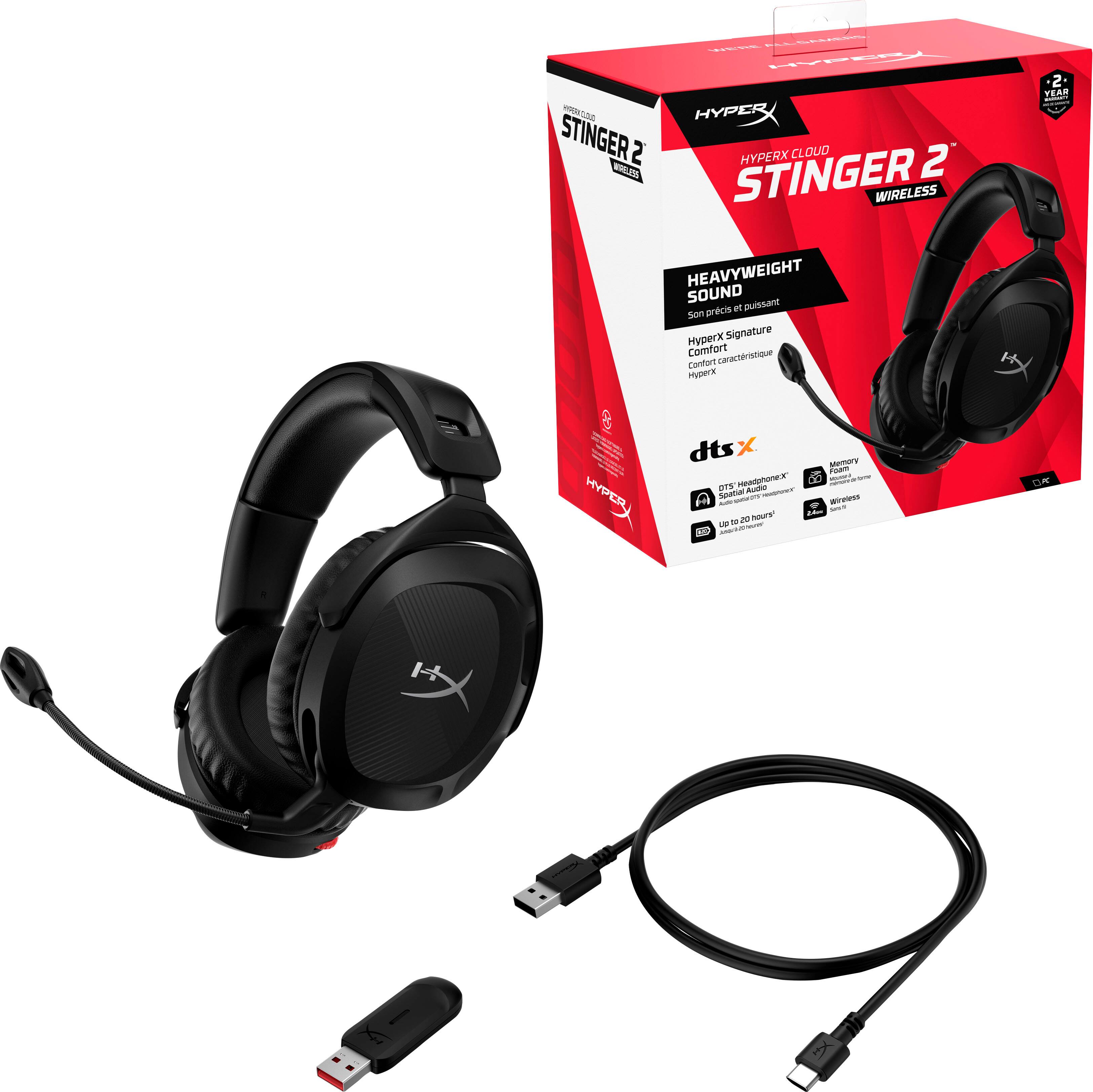 Alt View 17. HyperX - Cloud Stinger 2 Wireless Gaming Headset for PC - Black.