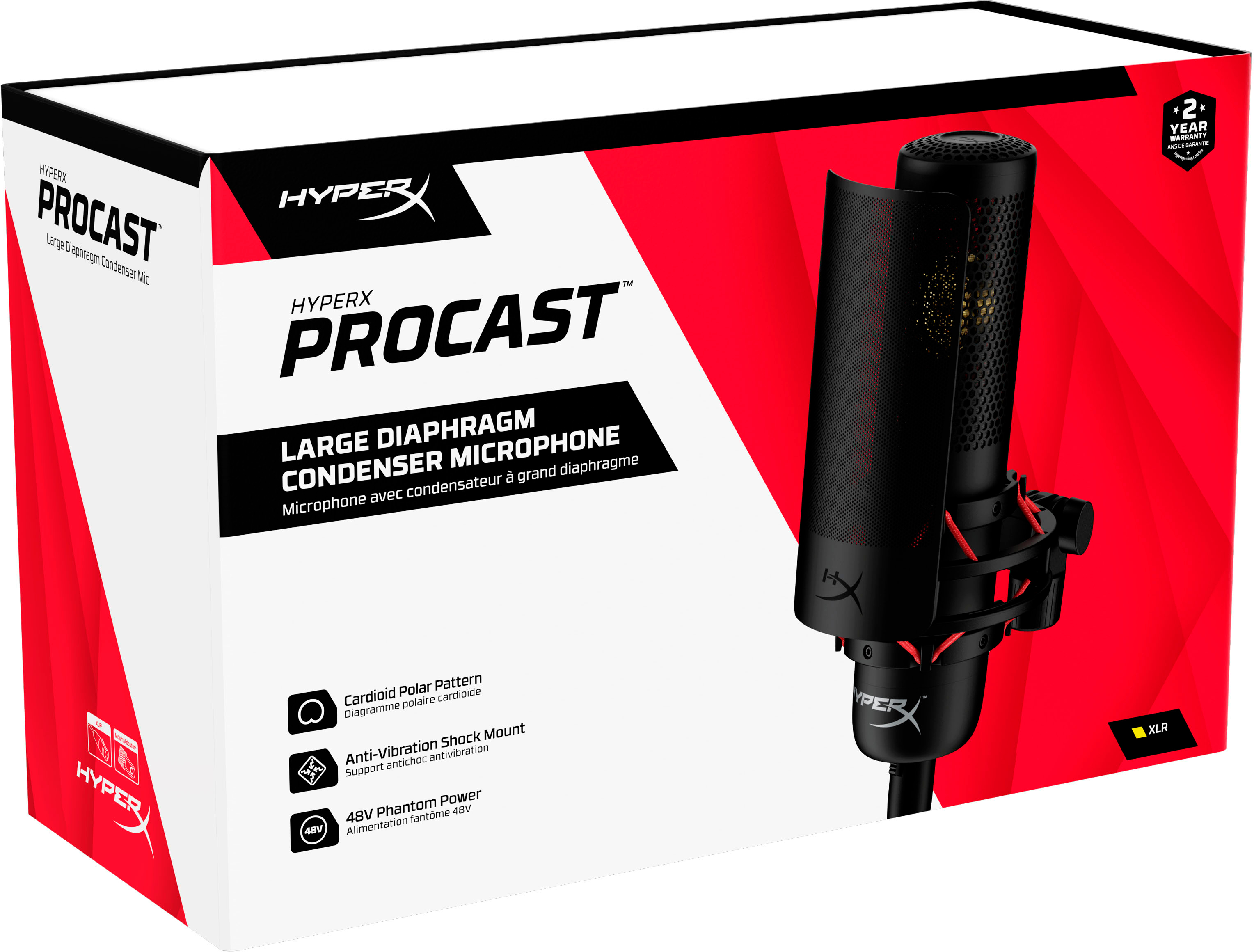 HyperX ProCast Wired Cardioid Large Diaphragm Condenser Microphone 699Z0AA  - Best Buy