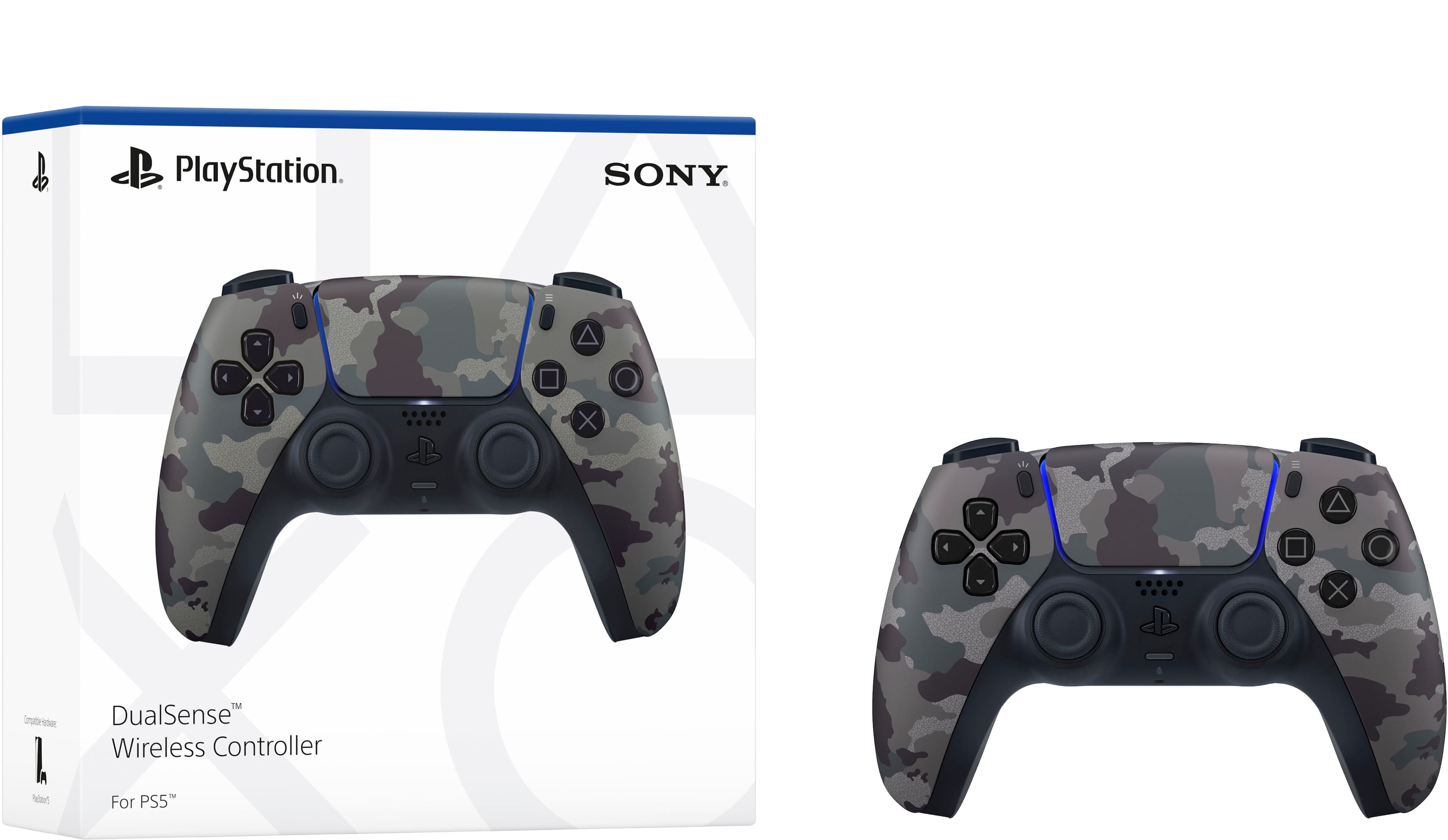 Alt View 11. Sony - PlayStation 5 - DualSense Wireless Controller - Gray Camouflage.