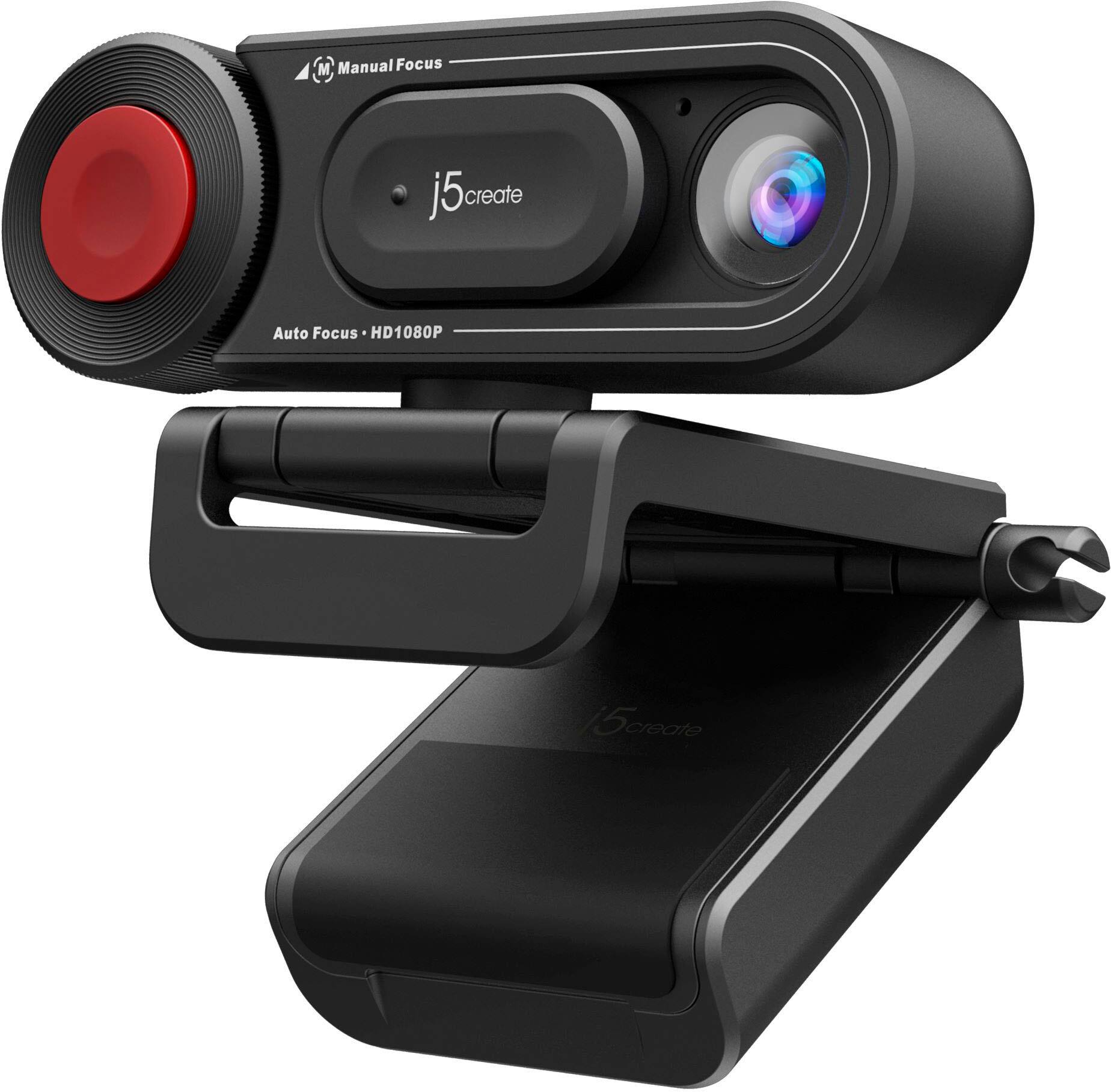 Angle. j5create - USB HD Webcam with Auto & Manual Focus Switch - Black.
