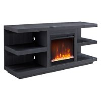 Camden&Wells - Maya Crystal Fireplace TV Stand for Most TVs up to 65" - Charcoal Gray - Angle_Zoom