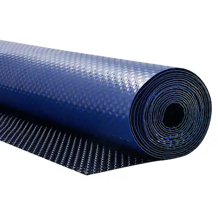 Front. VEVOR - Solar Pool Cover, 32 x 16 ft Pool Bubble Cover, 16 Mil Pools Solar Blanket with Dual Heat-Locking Air Layer for Pools - Blue, Black.