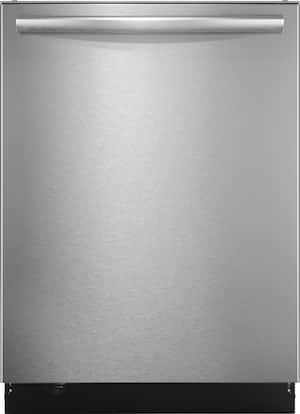 Frigidaire - Gallery 24" Top Control Stainless Steel Tub Built-In Dishwasher with CleanBoost Technology, 45 dBA - Stainless Steel