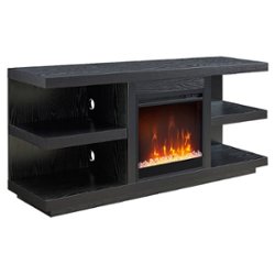 Camden&Wells - Maya Crystal Fireplace TV Stand for Most TVs up to 65" - Black Grain - Angle_Zoom