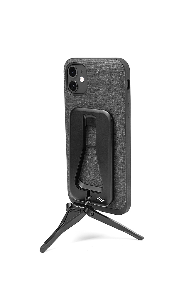 Left View: Chargeworx - Universal Tripod for Most Smartphones - Black
