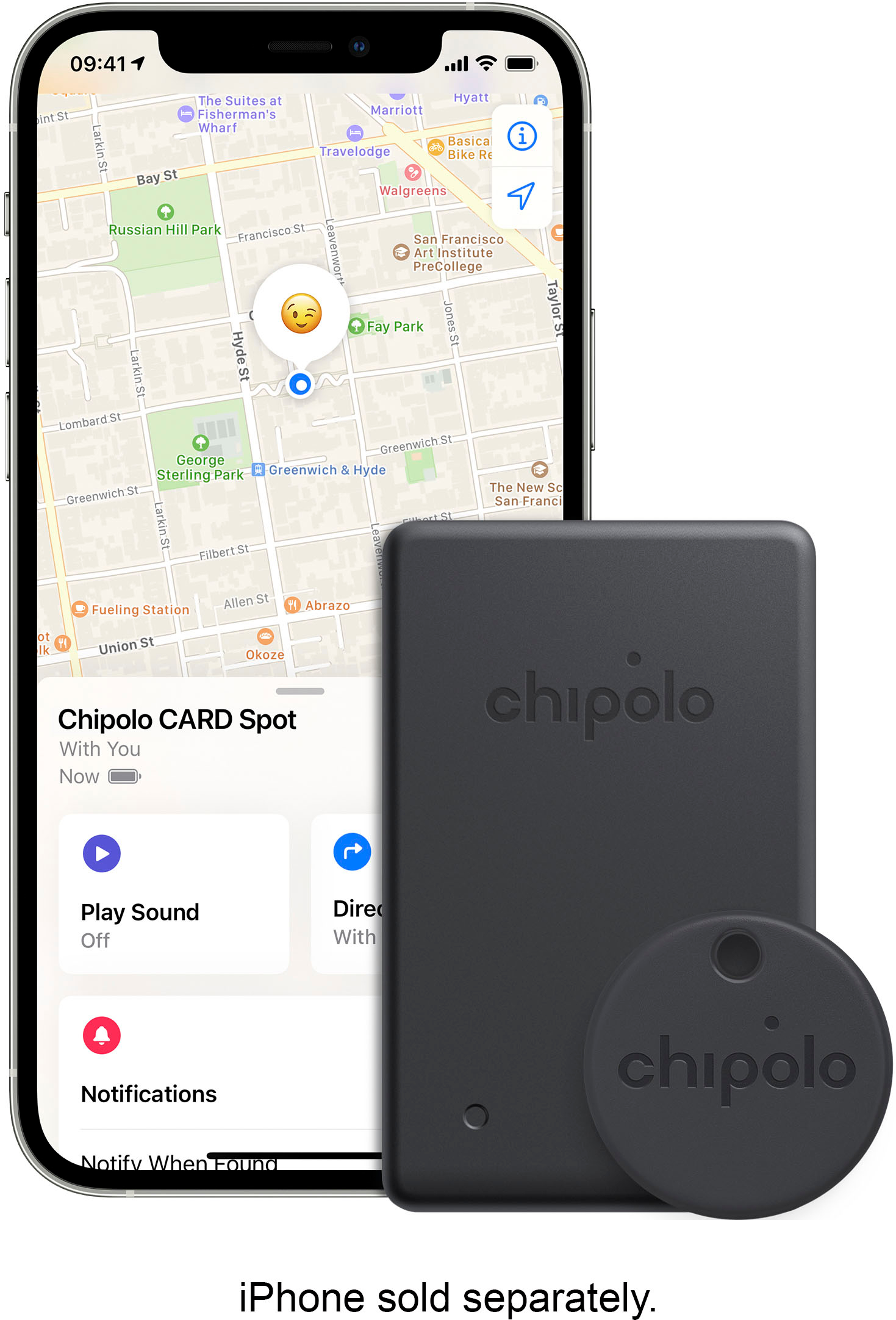 Chipolo ONE Spot - 4 Pack - Finder, Bluetooth Tracker - Works  with The Apple Find My app (only for iOS) (Almost Black) : Electronics