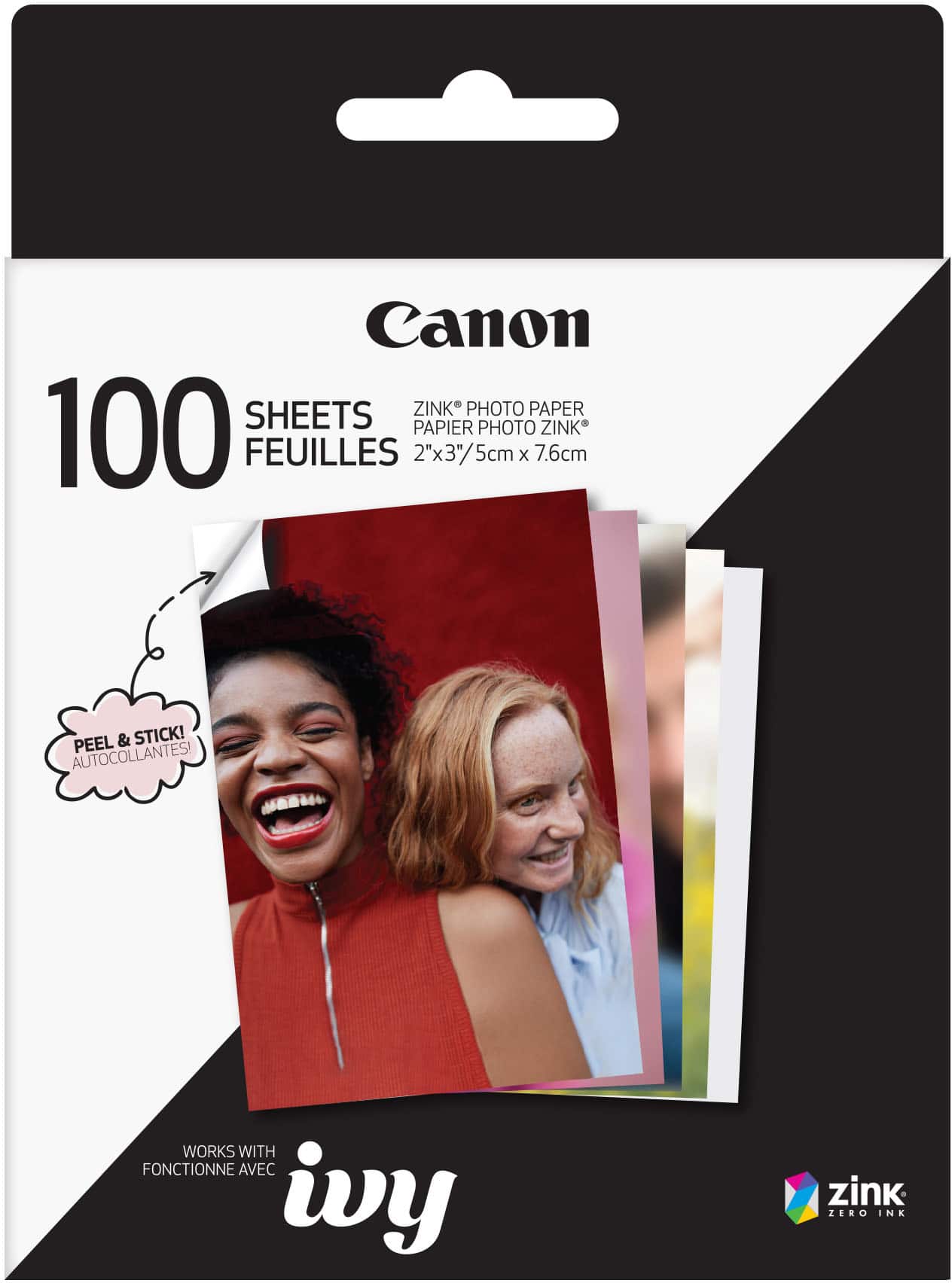 Front. Canon - ZINK Glossy Photo 2" x 3" 100-Count Paper.