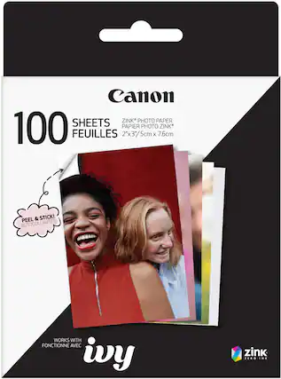 Front. Canon - ZINK Glossy Photo 2" x 3" 100-Count Paper.