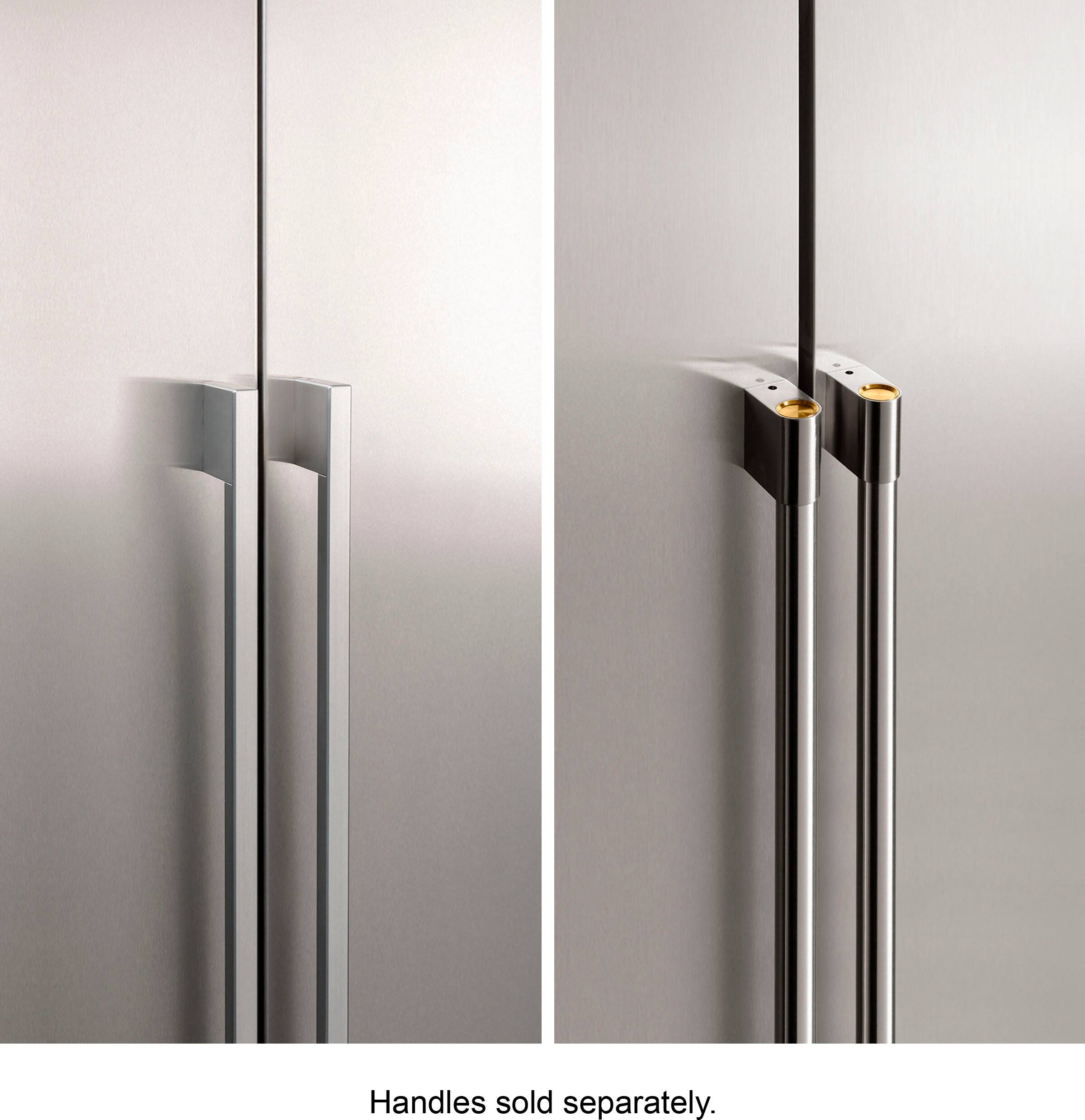 Alt View 3. Monogram - 20.2 Cu. Ft. Bottom-Freezer Counter-Depth Refrigerator- Custom Panel Ready - Stainless Steel.