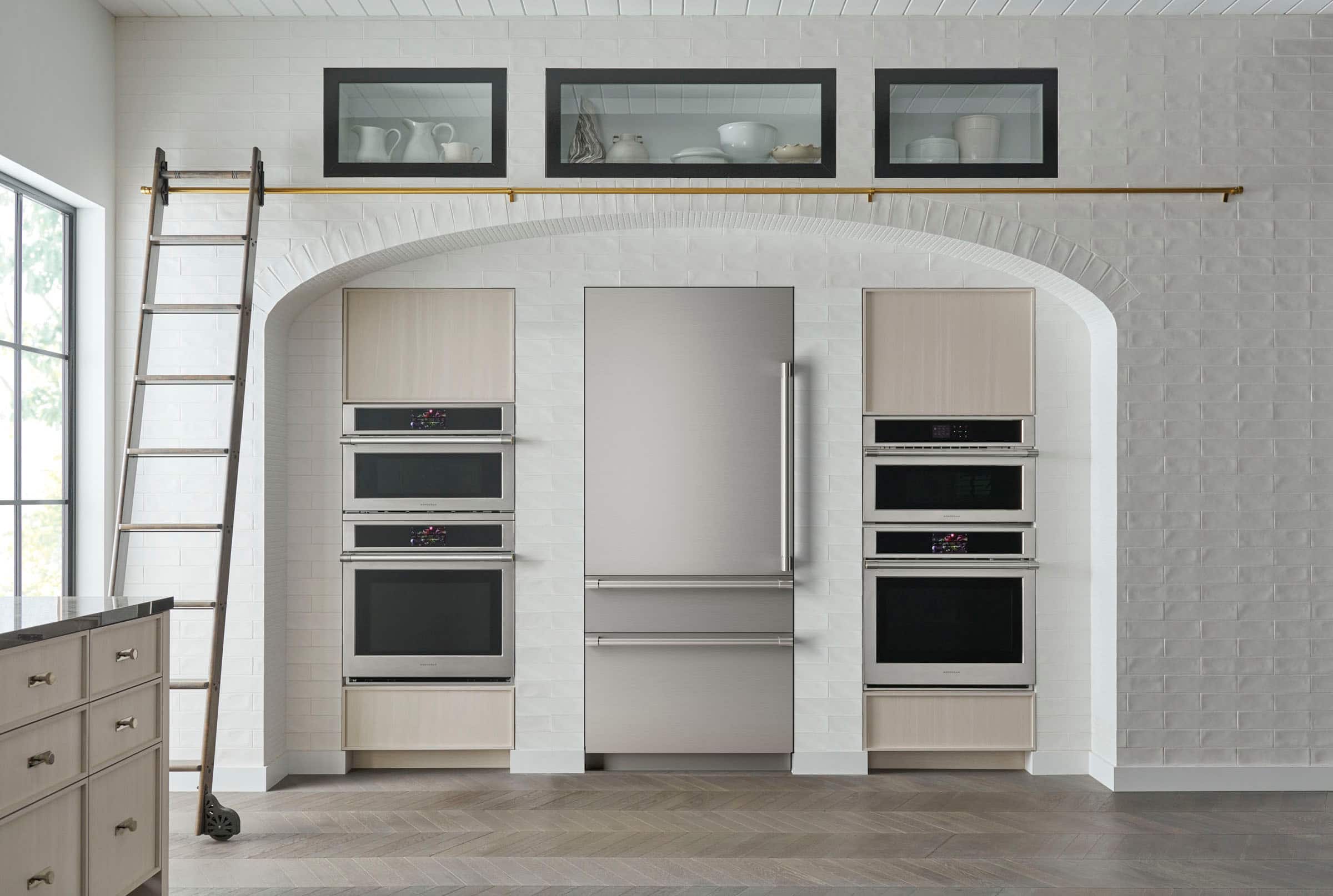 Alt View 14. Monogram - 20.1 Cu. Ft. French Door Counter-Depth Refrigerator with Water Dispenser - Custom Panel Ready - Stainless Steel.