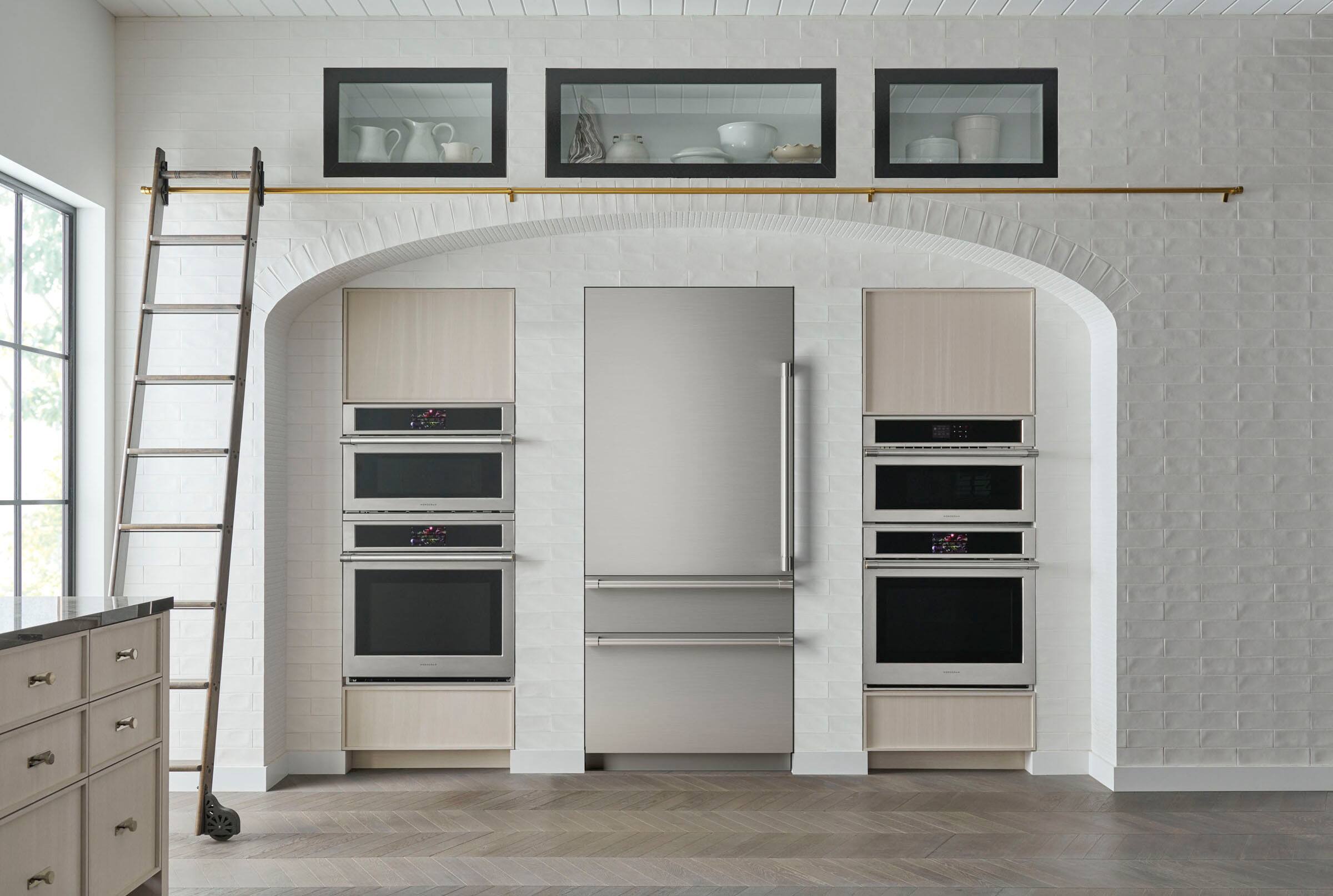 Alt View 14. Monogram - 20.1 Cu. Ft. French Door Counter-Depth Refrigerator with Water Dispenser - Custom Panel Ready - Stainless Steel.